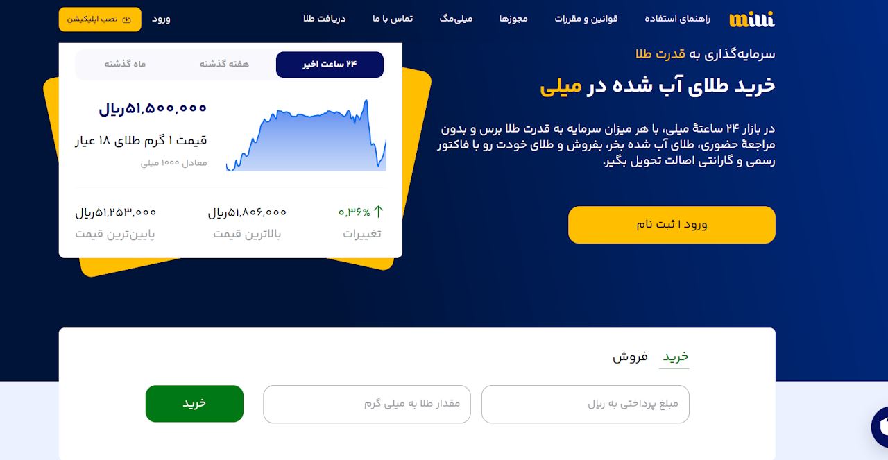 اپلیکیشن میلی گلد