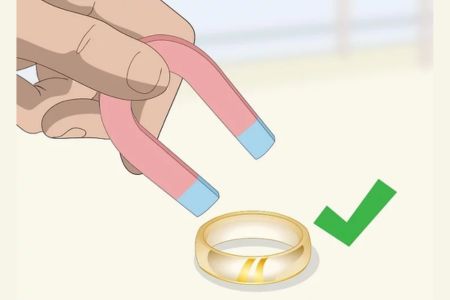 نحوه تشخیص طلای اصل از تقلبی در خانه: تست آهنربا