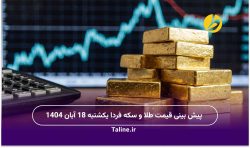 پیش بینی قیمت طلا و سکه فردا یکشنبه 18 آبان 1404