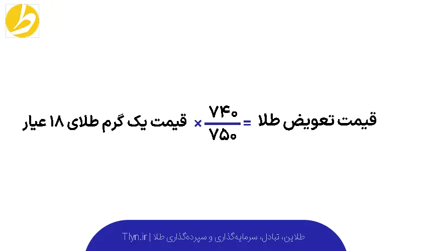 فرمول قیمت تعویض طلا