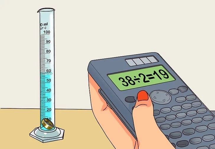 روشهای شناسایی طلای آب شده تقلبی با تست چگانی - گام سوم محاسبه چگالی طلا