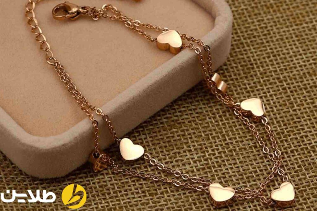 پابند طلا با طرح ظریف