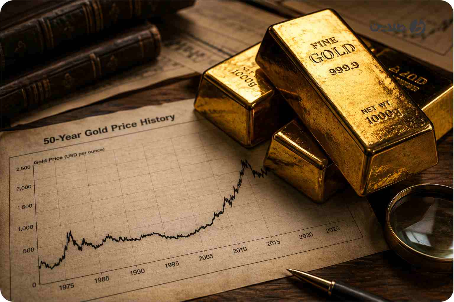 روند قیمت اونس جهانی طلا از 2006 تا 2016