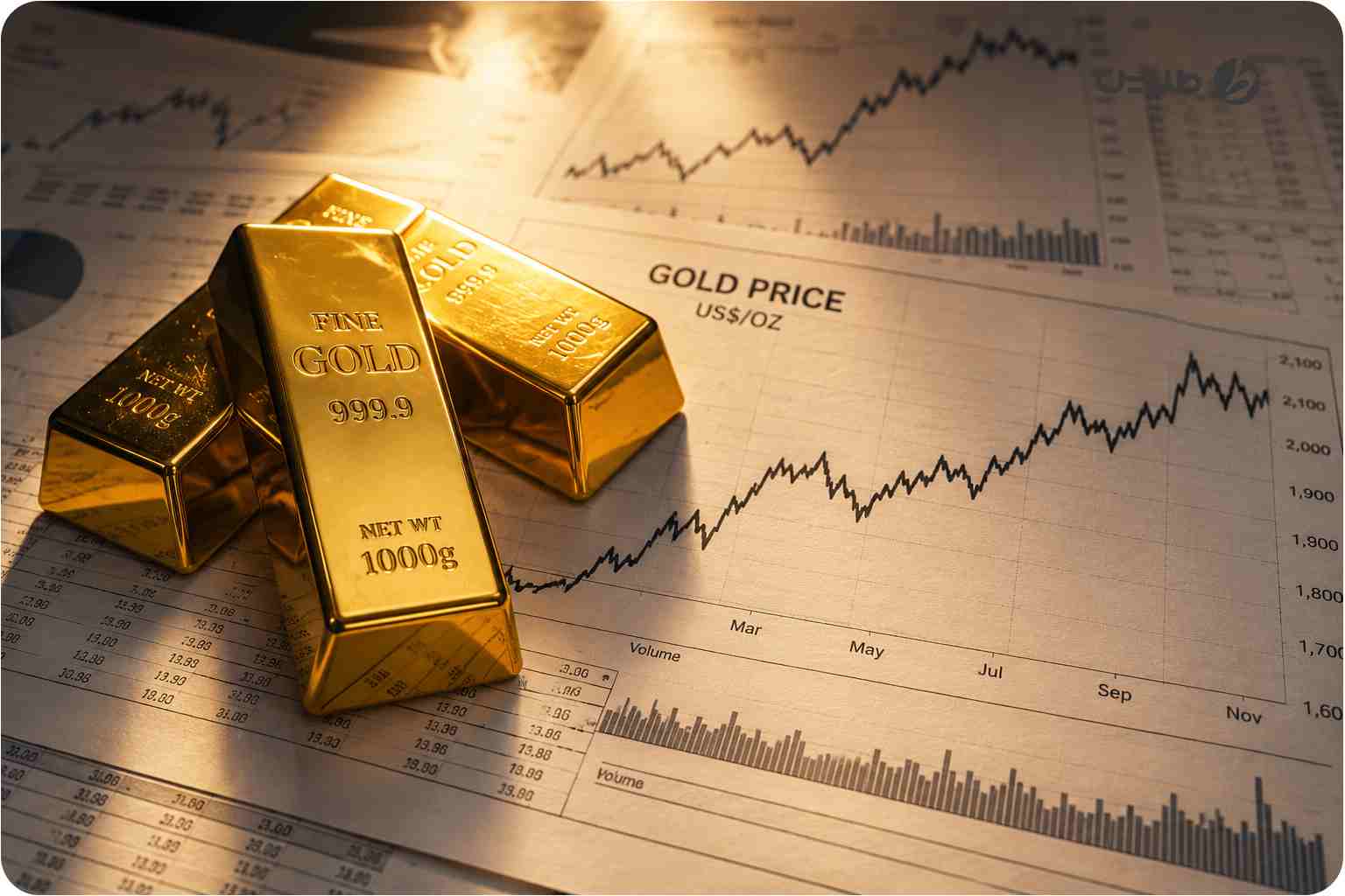قیمت اونس طلا در یک سال گذشته