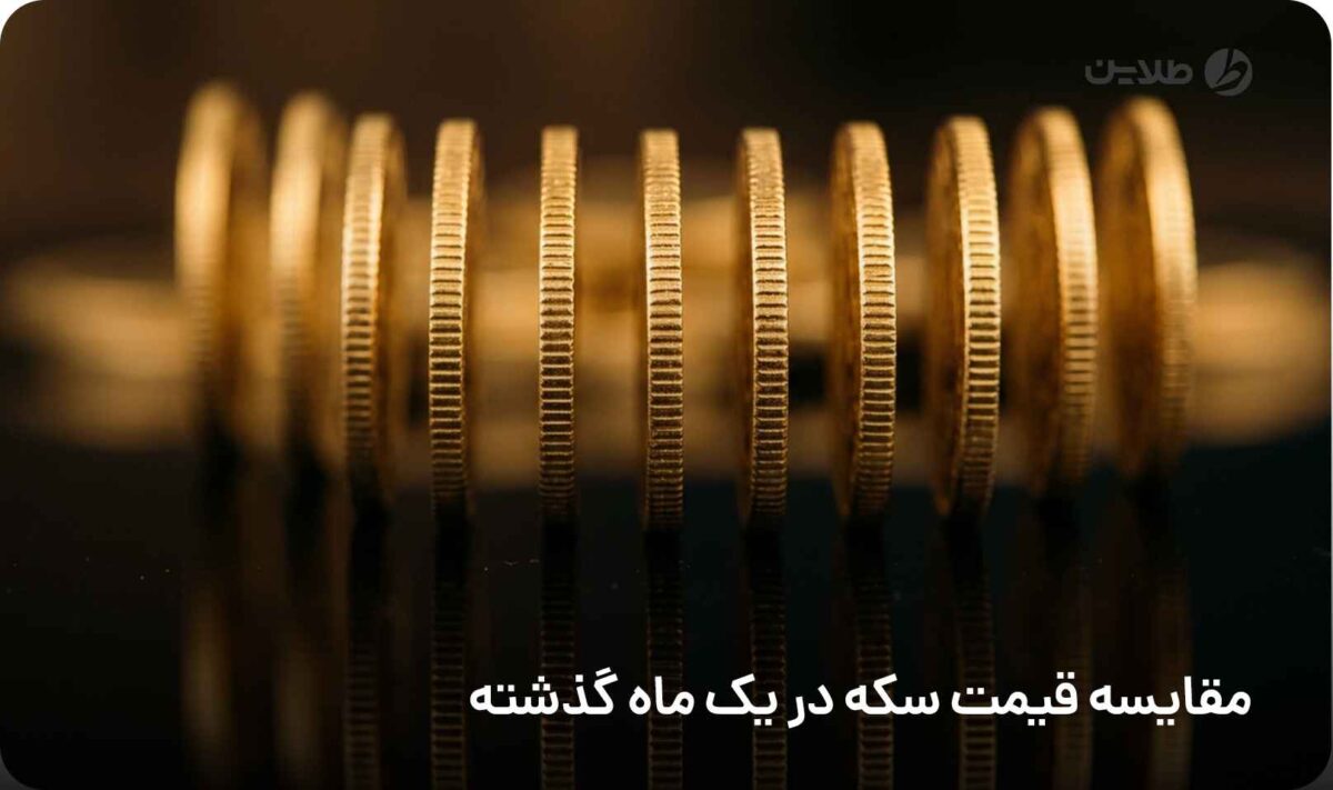 مقایسه قیمت سکه در یک ماه گذشته