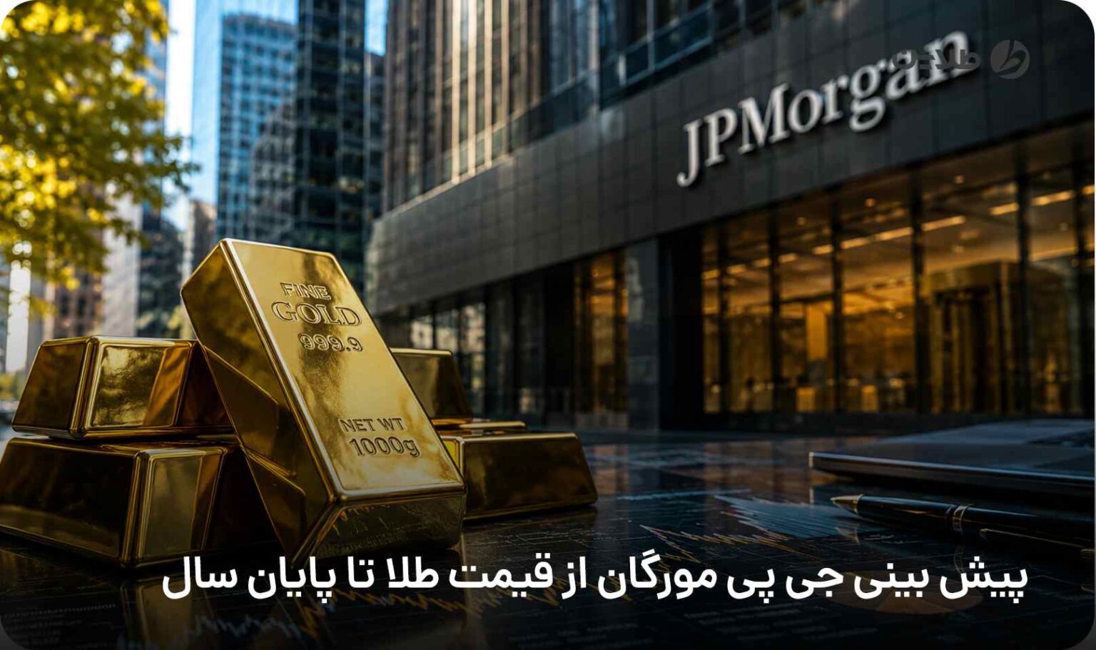 پیش بینی جی پی مورگان از قیمت طلا تا پایان سال