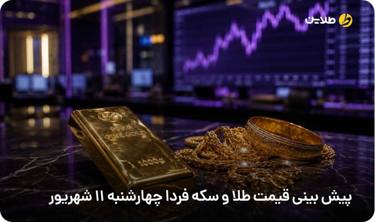 پیش بینی قیمت طلا و سکه فردا چهارشنبه 11 شهریور