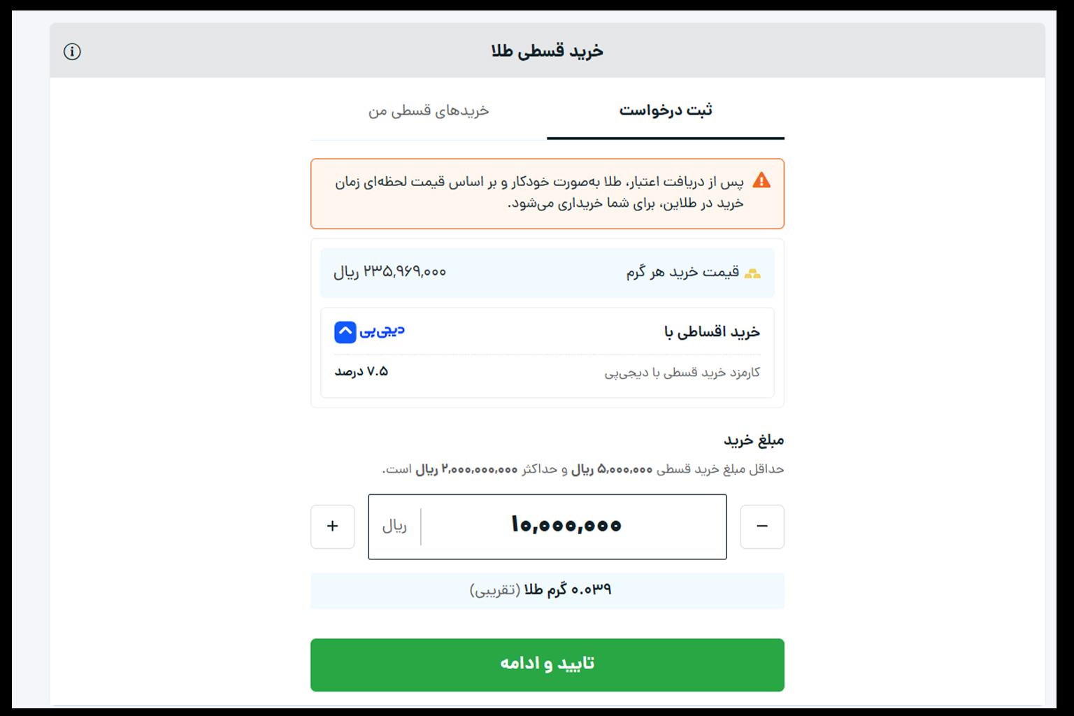 خرید قسطی طلا از طلاین