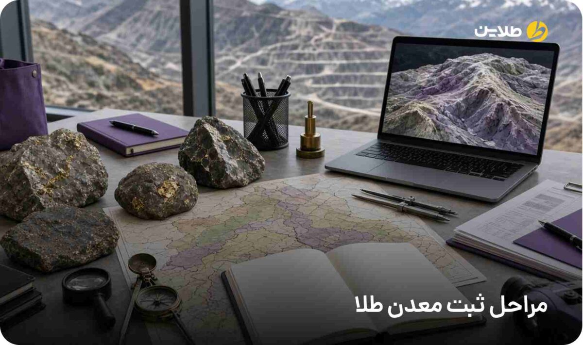 مراحل ثبت معدن طلا