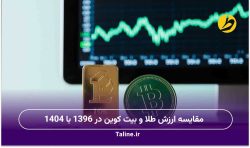 مقایسه ارزش طلا و بیت کوین در 1396 با 1404
