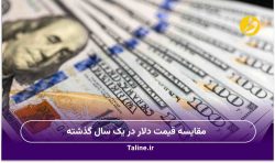 مقایسه قیمت دلار در یک سال گذشته